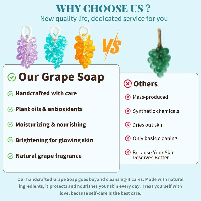 Creative Grape/Strawberry Soap on a Rope – Natural, Moisturizing & Perfect for Gifting