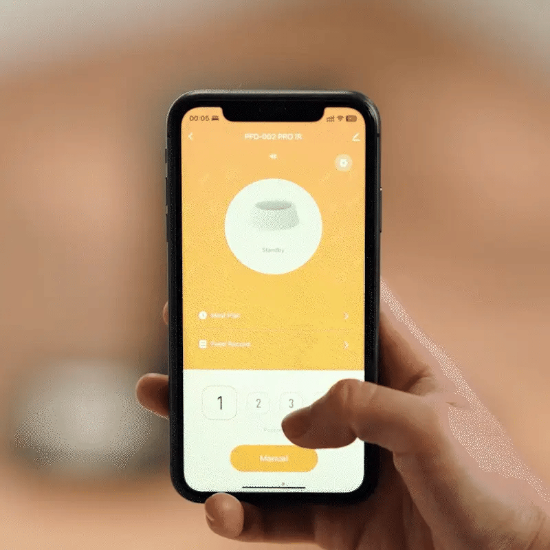 Oneisall 5L Automatic Cat Feeder with APP Control for Two Cats