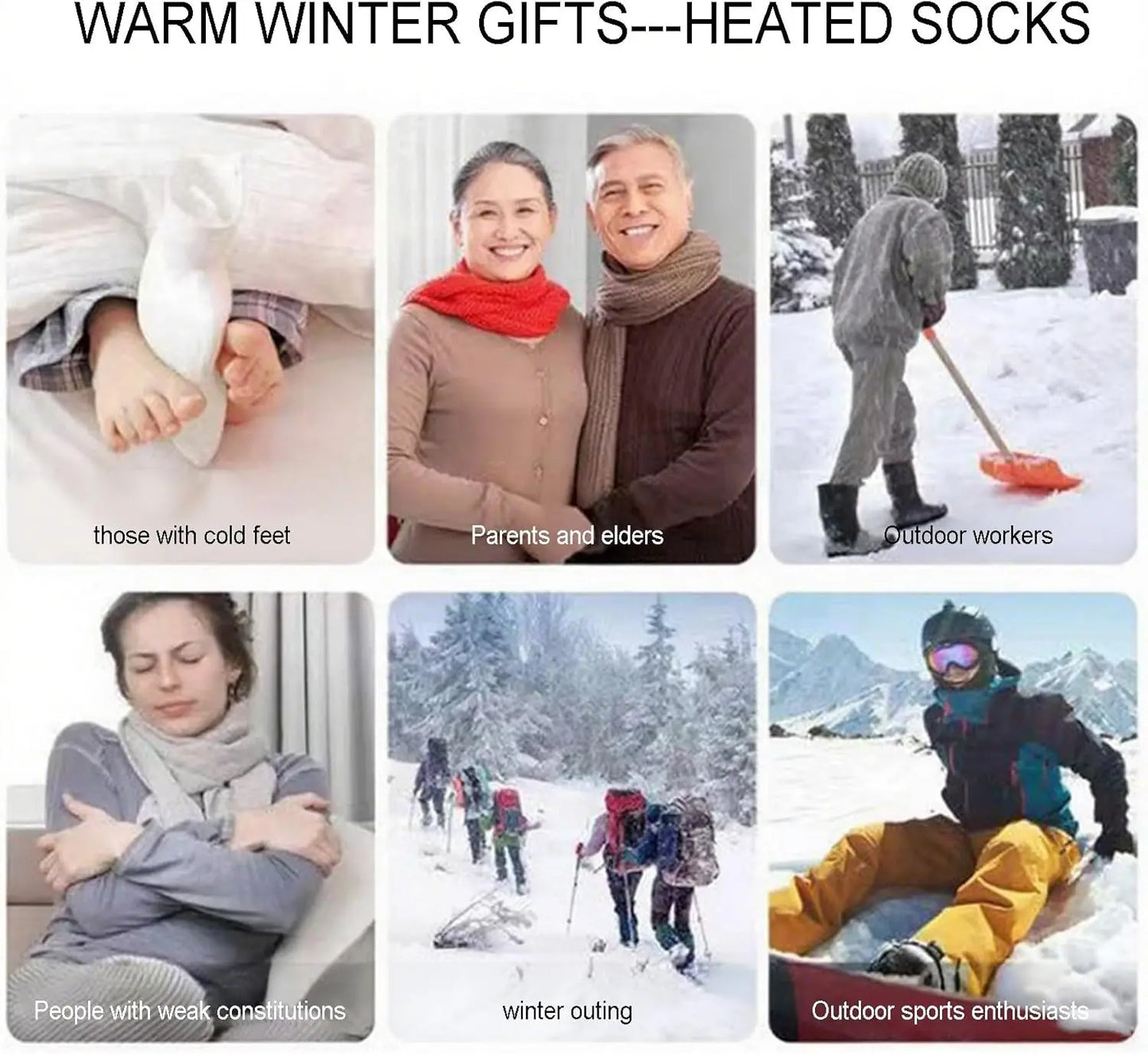 4000mAh rechargeable battery heating socks