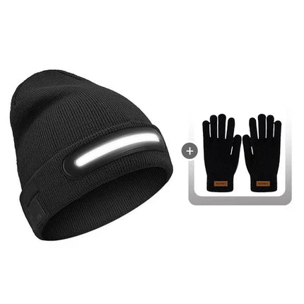 Rechargeable Bluetooth Beanie Hat with Light