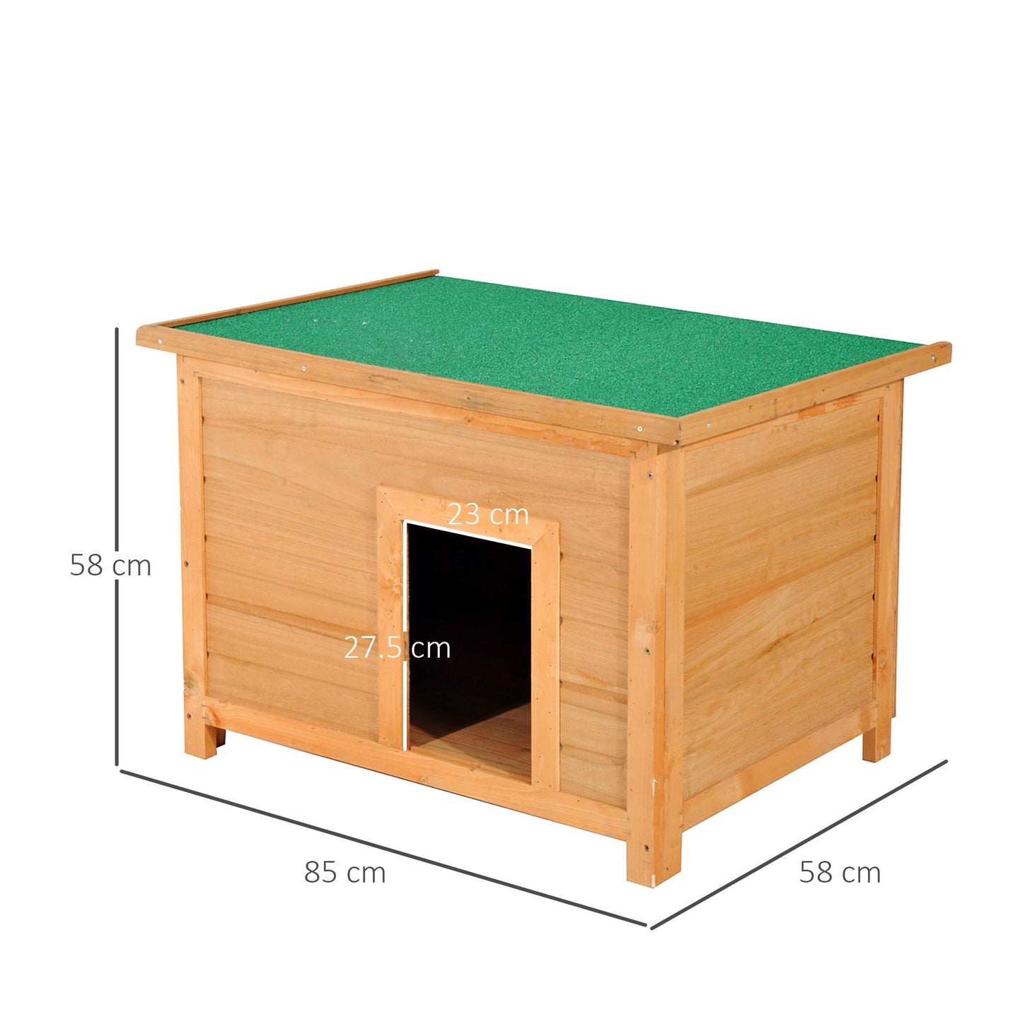 82cm Elevated Dog Kennel Wooden Pet House Outdoor Waterproof