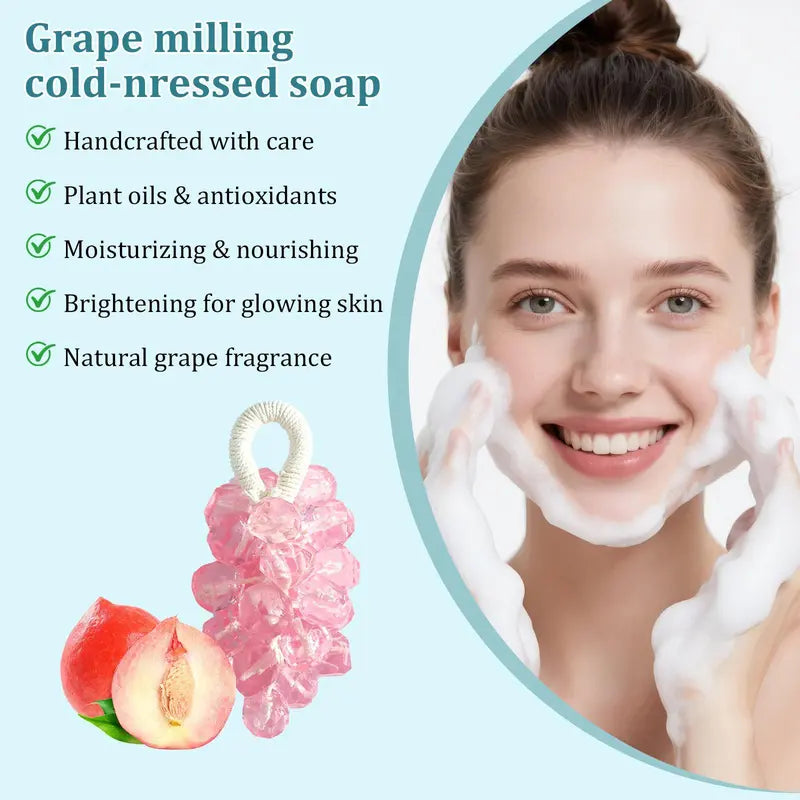 Creative Grape/Strawberry Soap on a Rope – Natural, Moisturizing & Perfect for Gifting