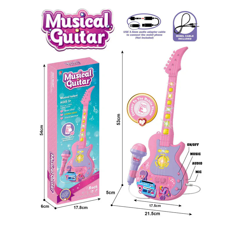 🎄 Exclusive Christmas Gift: 🎤 Microphone, 🎶 Singing Machine, and 🎸 Guitar Set to Ignite Your Child's Musical Dreams! ✨
