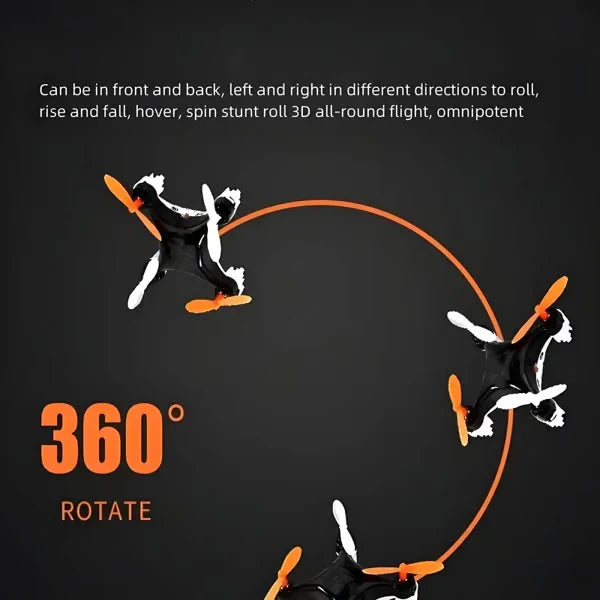 Top Christmas Gift 2025 🎅 All-Ages Mini Drone with Easy Stunt Flights & 360° Tricks - Perfect Beginner-Friendly Flyer!