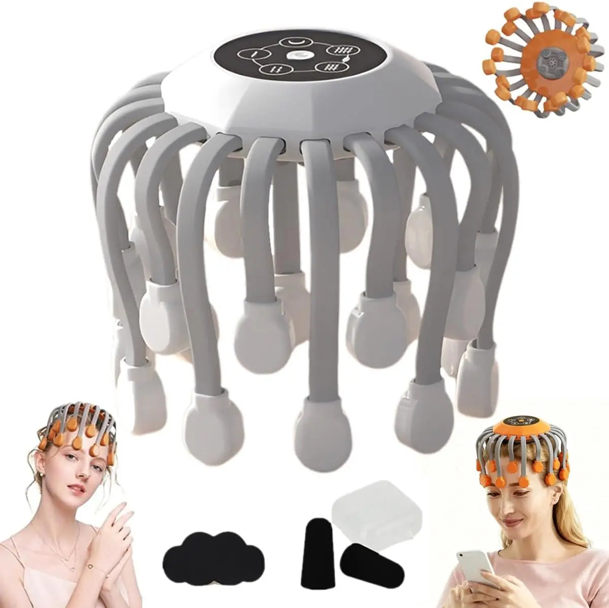 Anti-stress 360° all-round electric scalp massager