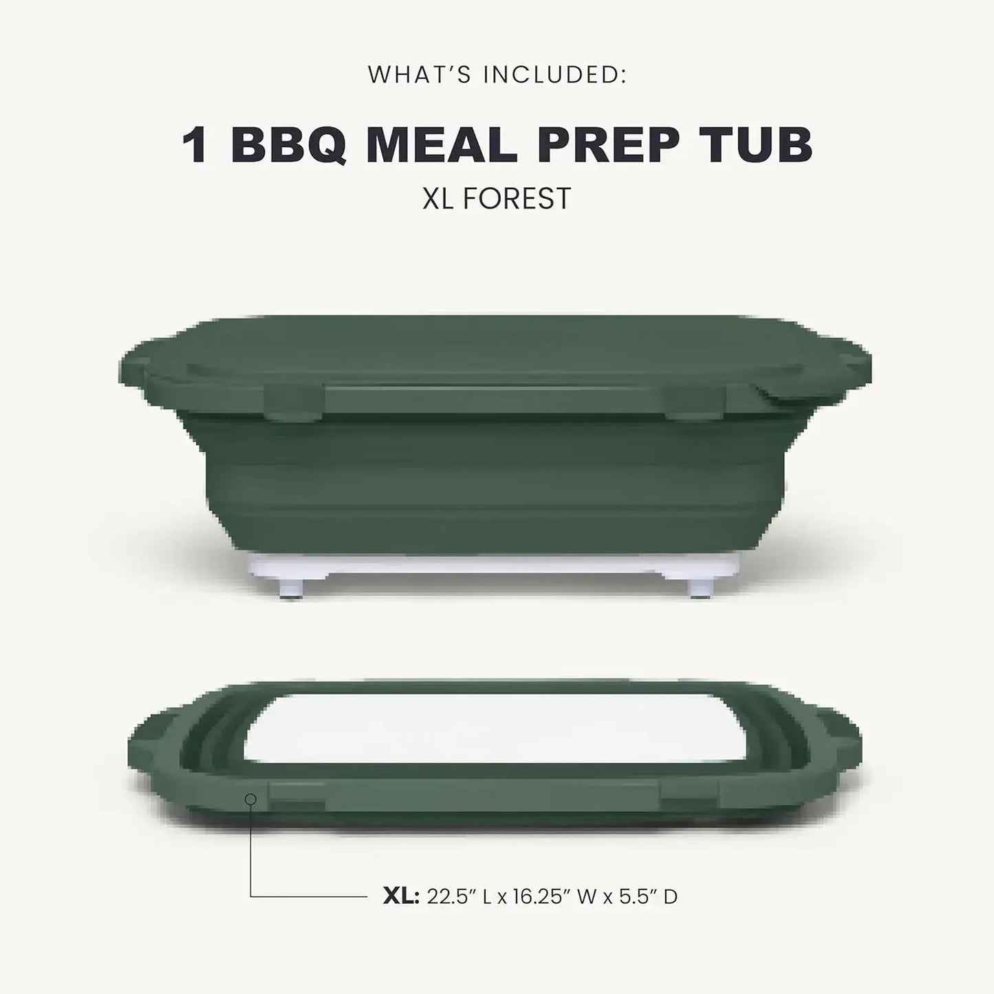Foldable barbecue preparation bathtub