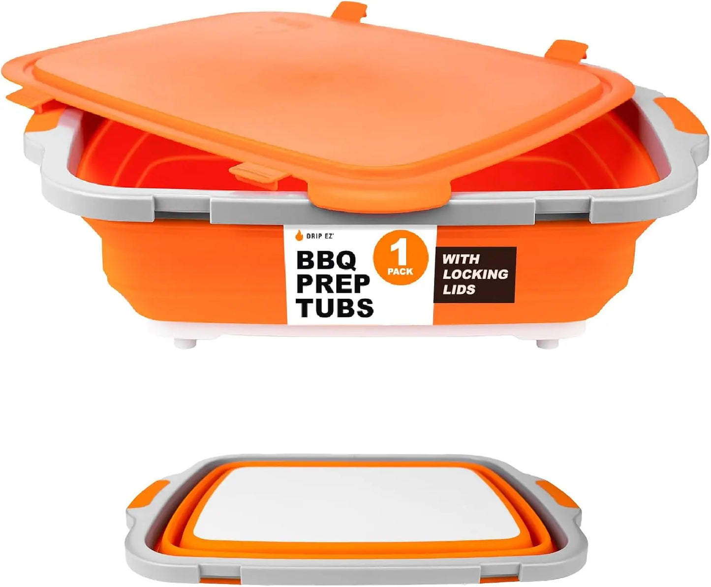 Foldable barbecue preparation bathtub