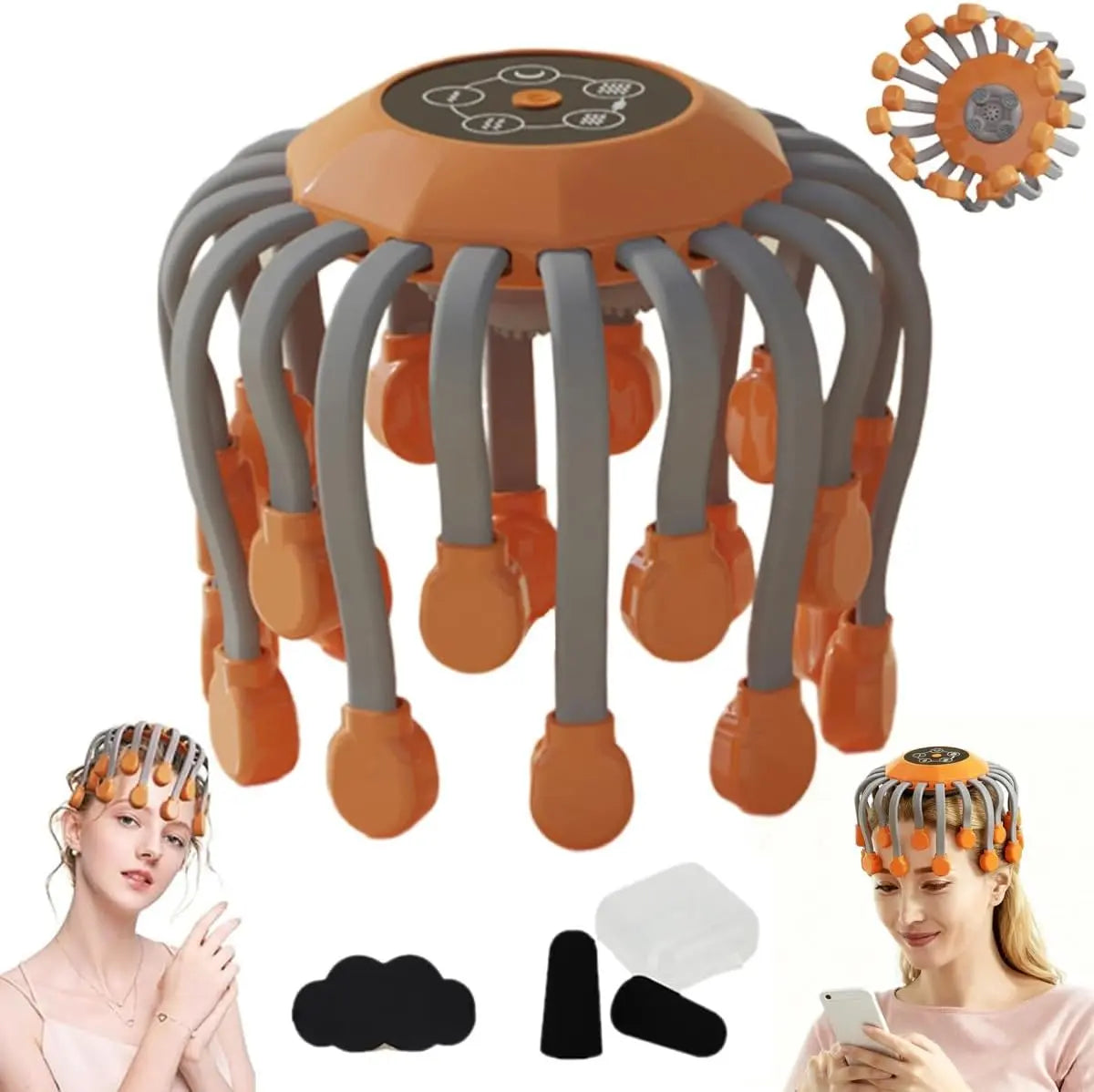 Anti-stress 360° all-round electric scalp massager