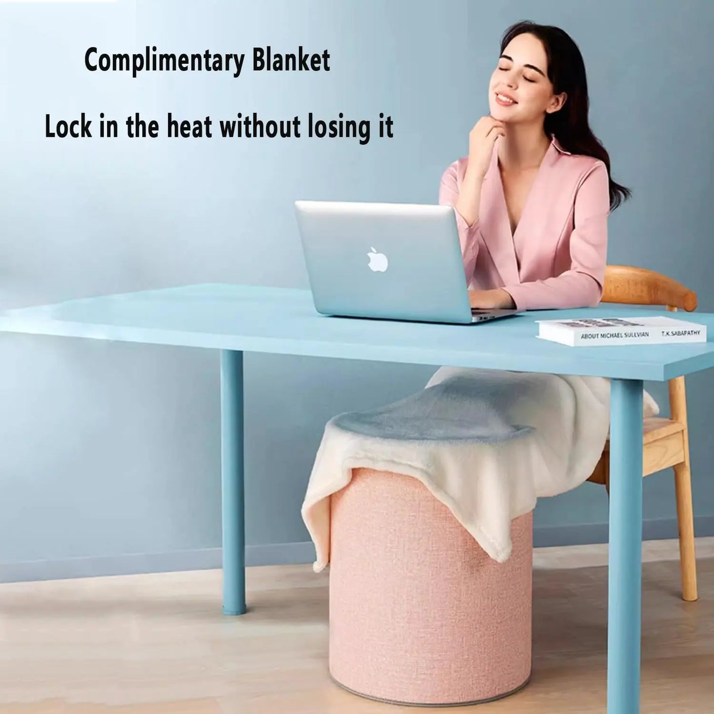 Foot warmer under the desk