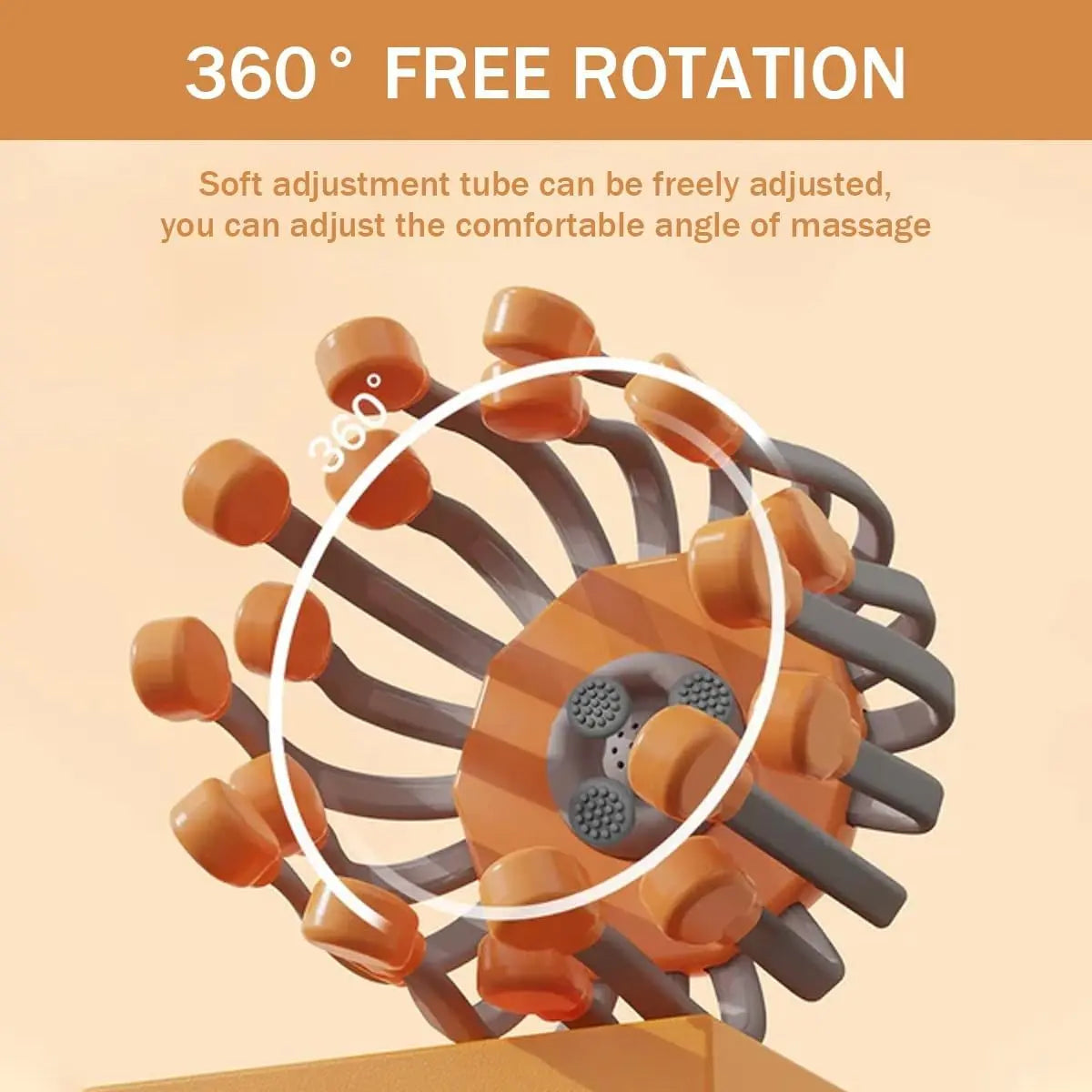 Anti-stress 360° all-round electric scalp massager