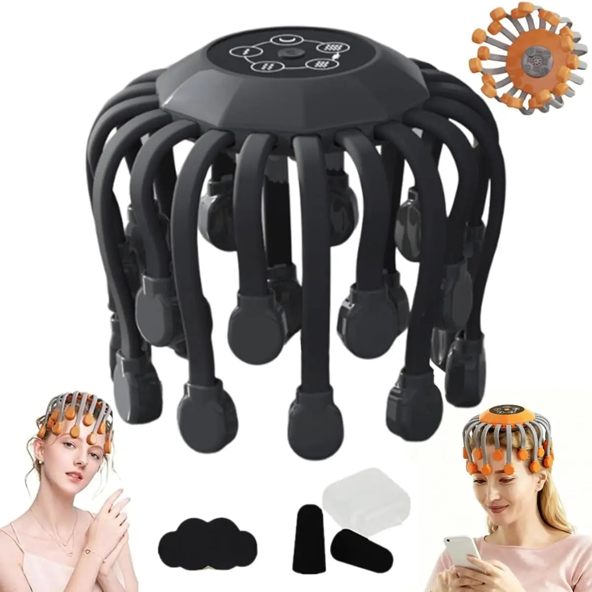 Anti-stress 360° all-round electric scalp massager