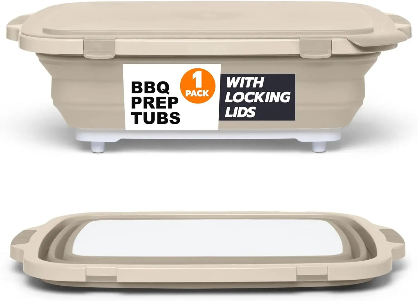 Foldable barbecue preparation bathtub