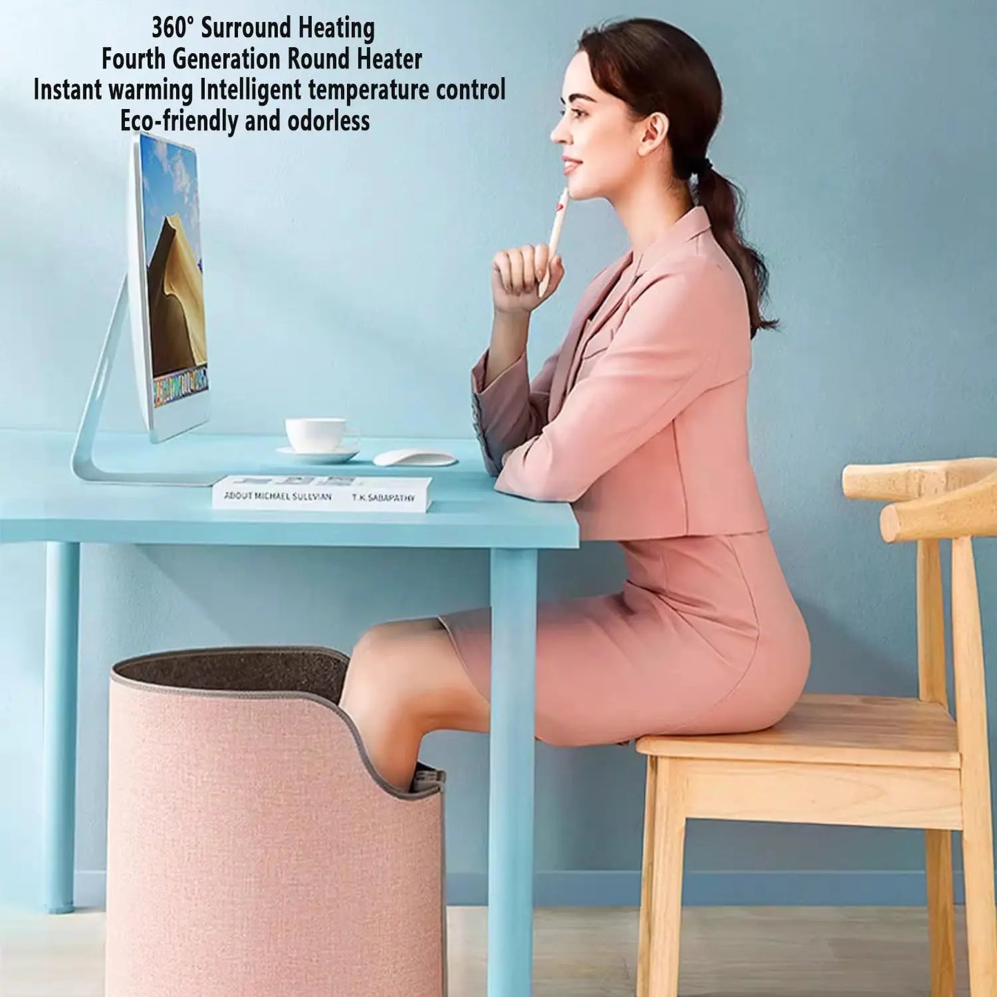 Foot warmer under the desk