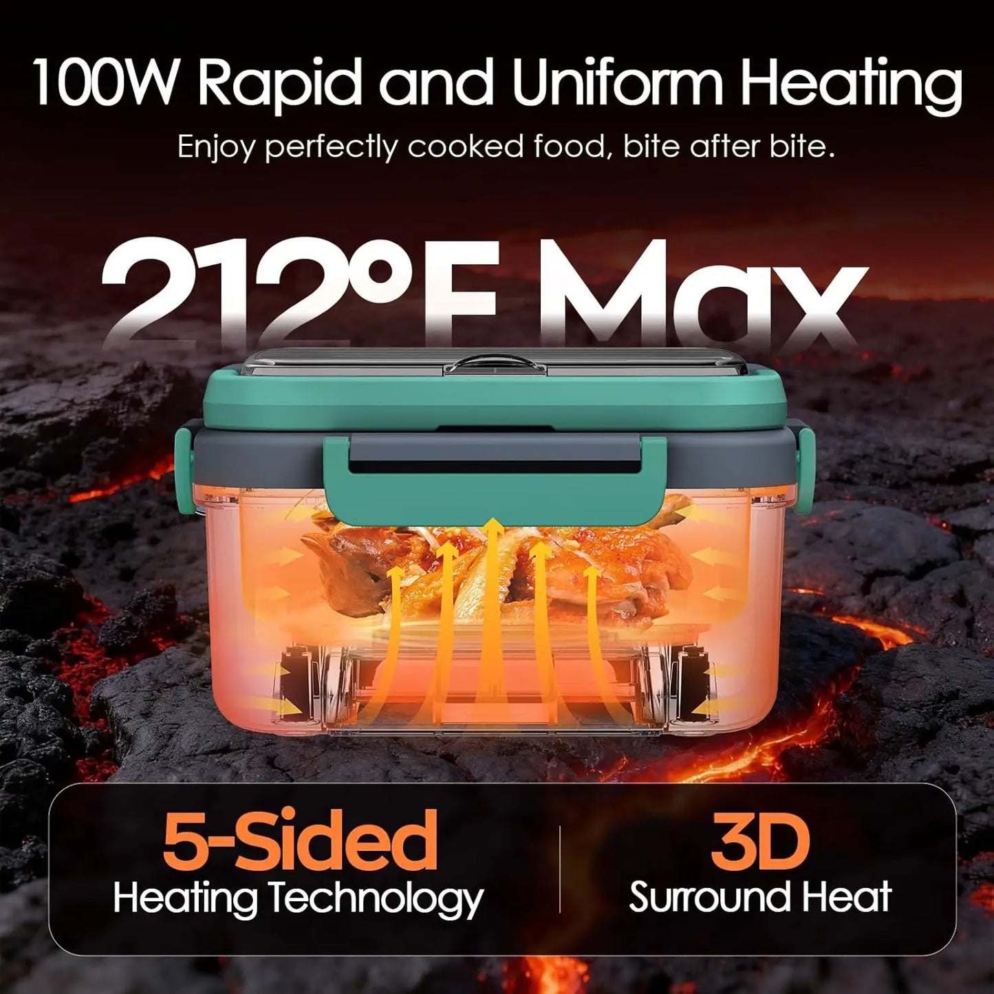 Cordless electric lunch box