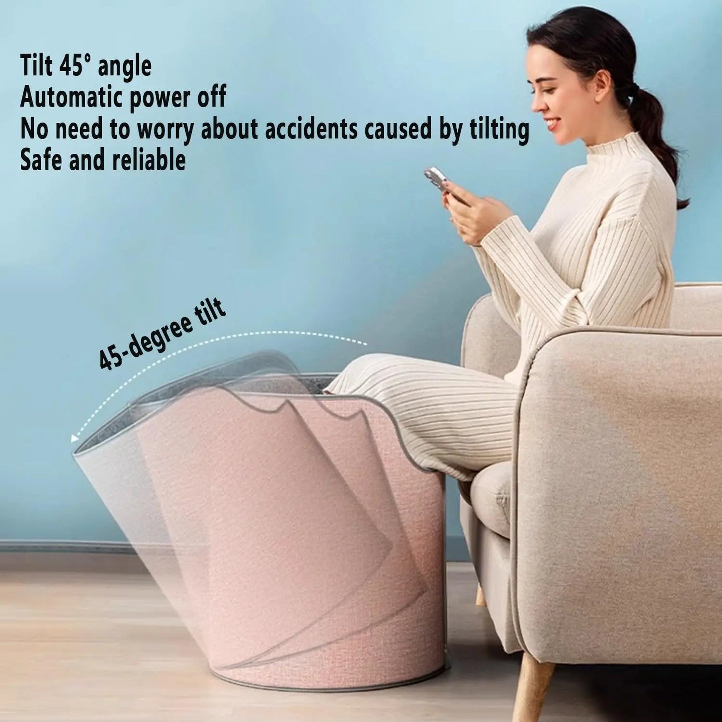 Foot warmer under the desk