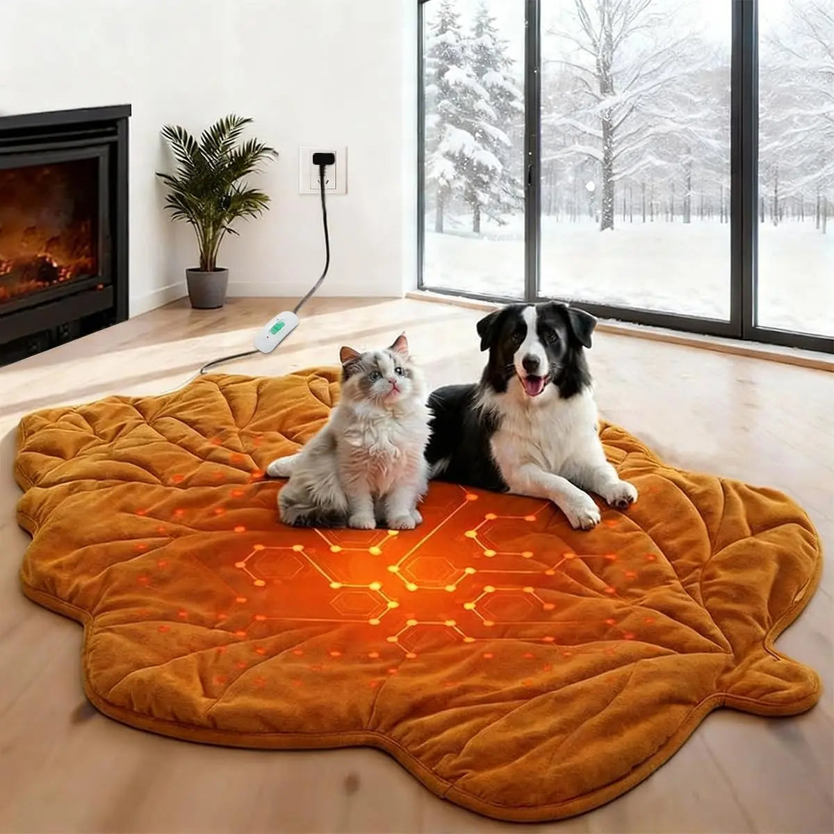 Super-large waterproof and adjustable electric heating pad for cats and dogs