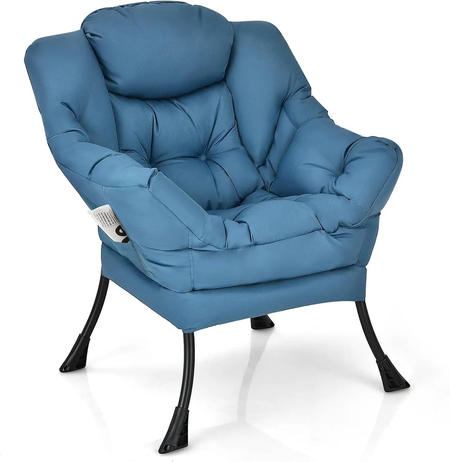 A modern and comfortable accent reading chair with side pockets and armrests