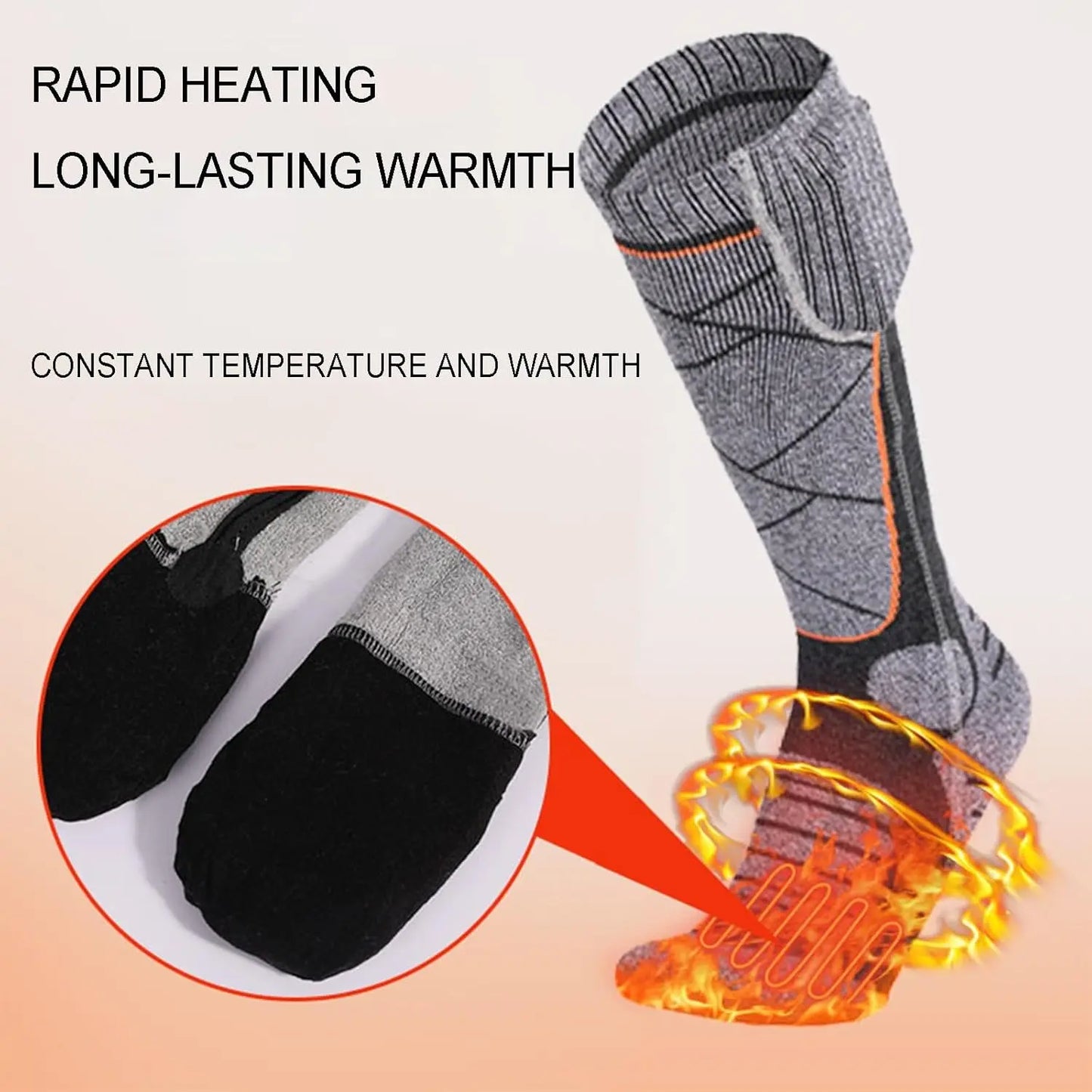 4000mAh rechargeable battery heating socks