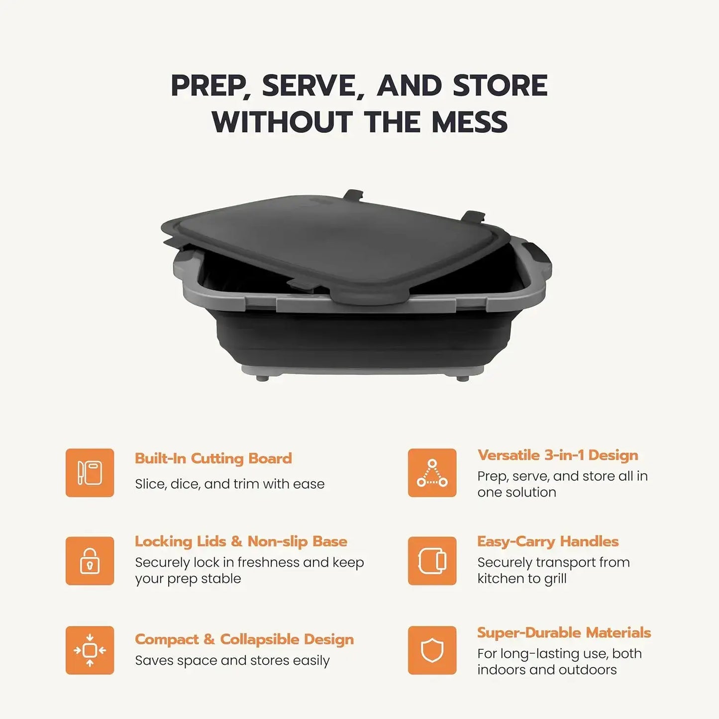 Foldable barbecue preparation bathtub