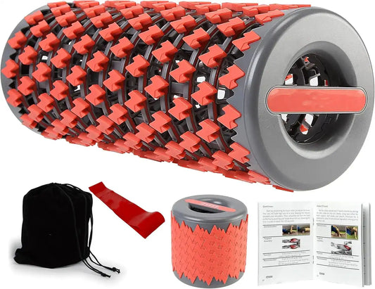 Foldable high-quality foam rollers for relieving muscle soreness, tissue tension and pain