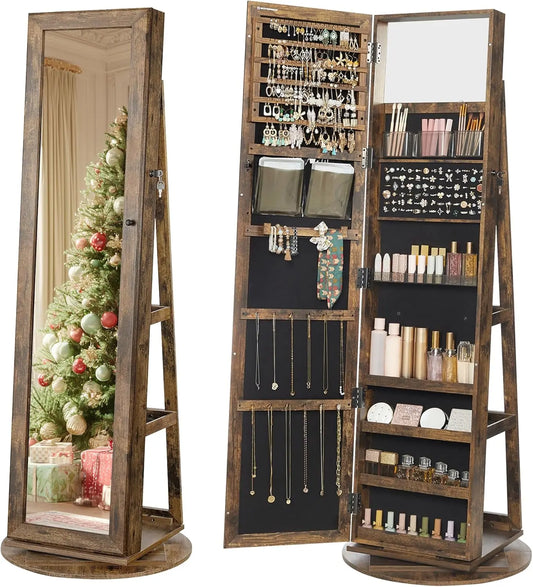 360° rotating jewelry cabinet