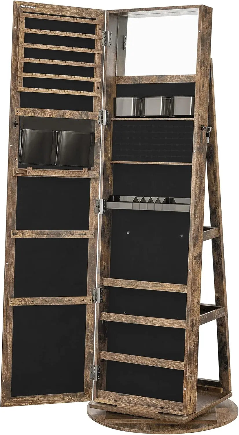 360° rotating jewelry cabinet