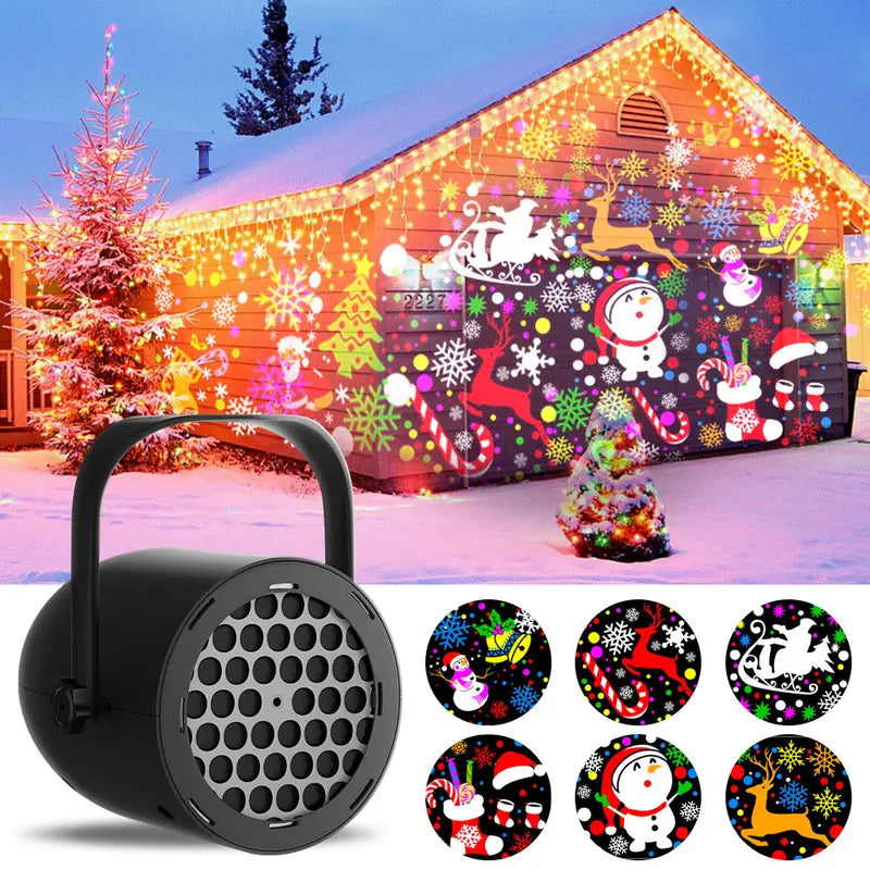 Christmas Projection Lamp 5V/1A with 16 Patterns USB Powered for Home