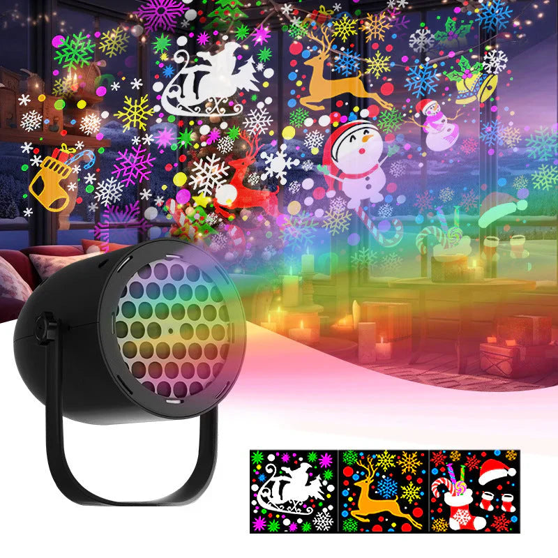 Christmas Projection Lamp 5V/1A with 16 Patterns USB Powered for Home