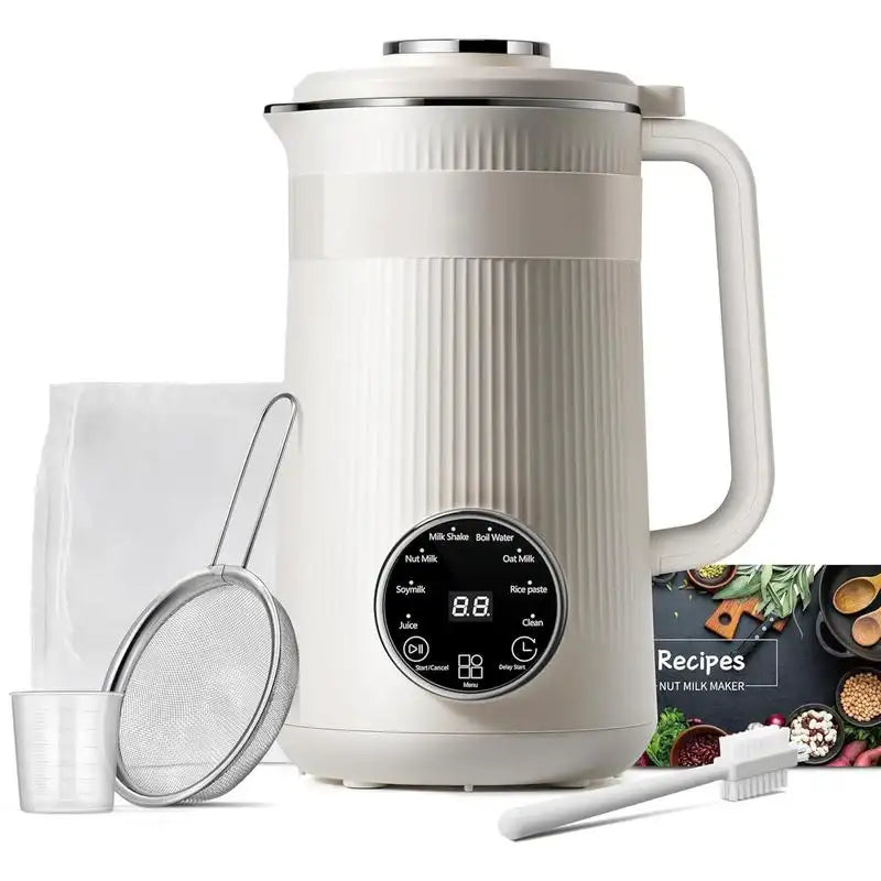 8-in-1 Multifunctional Automatic Nut Milk Machine&Coffee Maker, 32oz Auto Self-Cleaning, Delay Start, Keep Warm, Boil Water