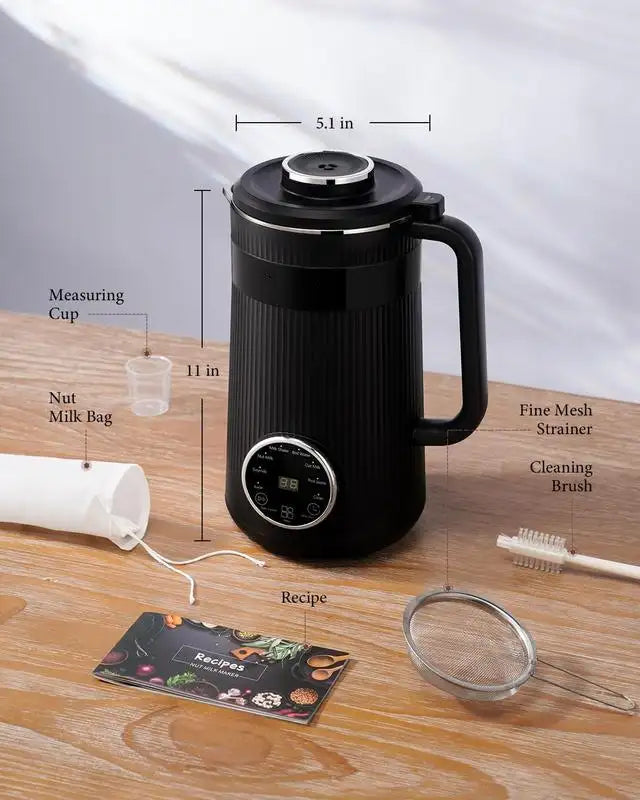 8-in-1 Multifunctional Automatic Nut Milk Machine&Coffee Maker, 32oz Auto Self-Cleaning, Delay Start, Keep Warm, Boil Water