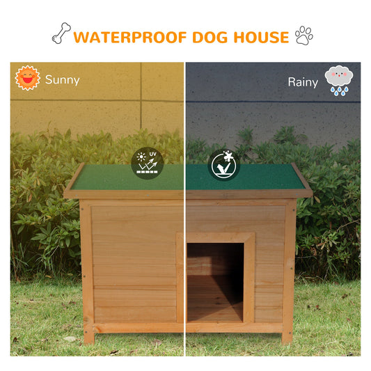 82cm Elevated Dog Kennel Wooden Pet House Outdoor Waterproof