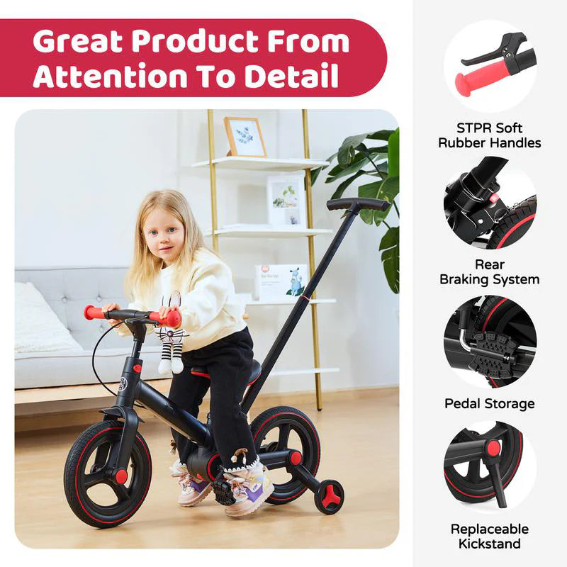 Multi-Functional Toddler Bike with Training Wheels