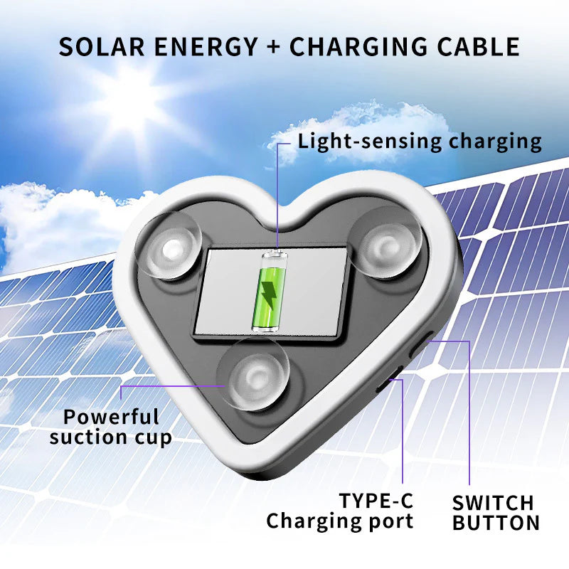 LED window heart-shaped ambient light