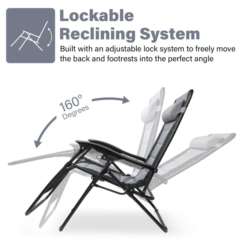 Outdoor Zero-Gravity Fill-Up Lounge Chair