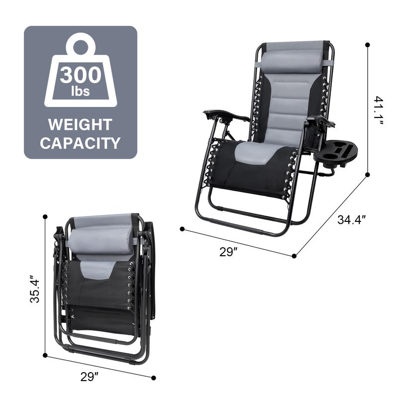 Outdoor Zero-Gravity Fill-Up Lounge Chair
