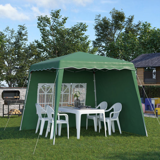 Pop Up Gazebo with 2 Sides and Carry Bag - UV50+ Garden Shelter