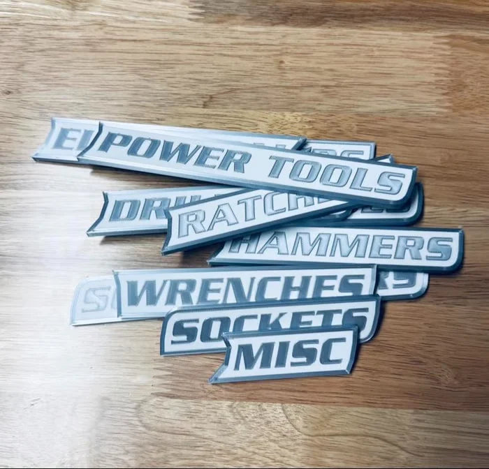 🌟12 Pack of Magnetic Toolbox Labels🔩