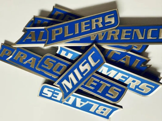 🌟12 Pack of Magnetic Toolbox Labels🔩