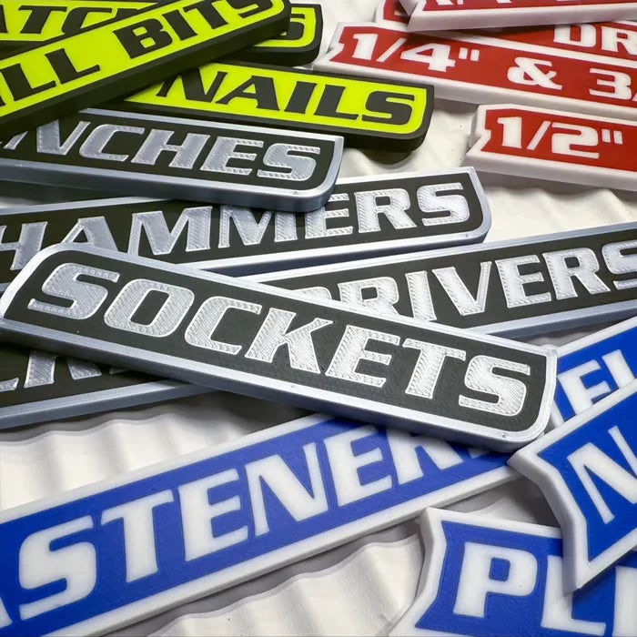 🌟12 Pack of Magnetic Toolbox Labels🔩